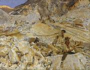 John Singer Sargent Bringing Down Marble from the Quarries to Carrara (mk18) Norge oil painting reproduction